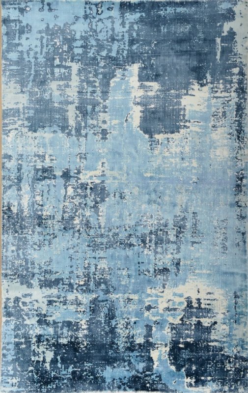 Ковер голубой абстрактный