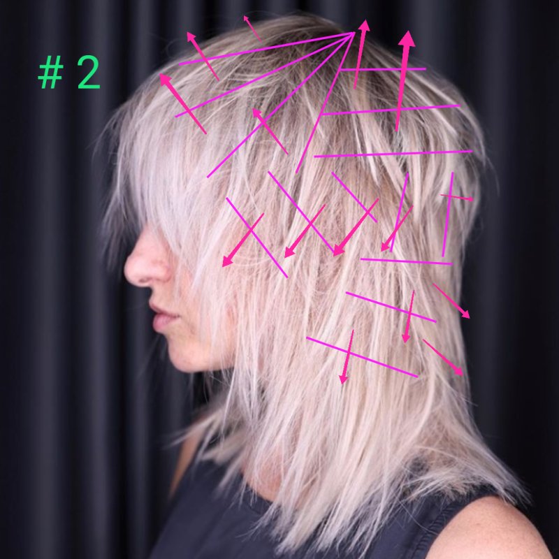 Стрижка с рваными прядями