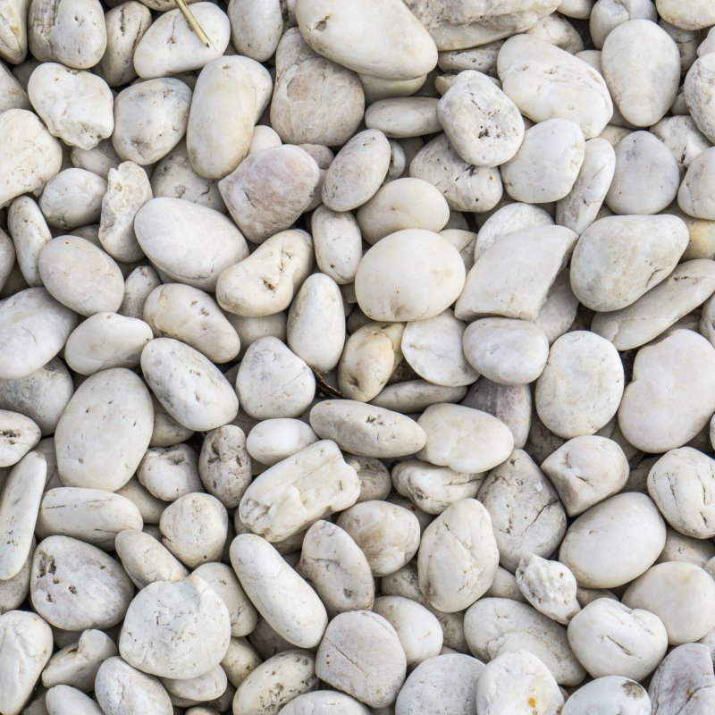 Белый камень галька