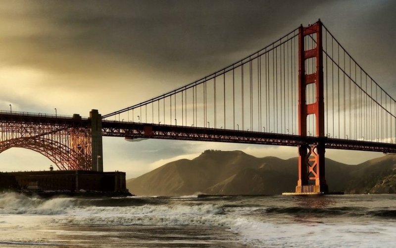 Мост золотые ворота в Сан-Франциско