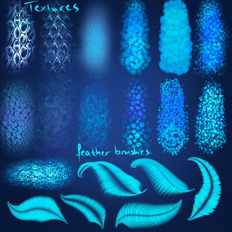 Кисть чешуя Procreate