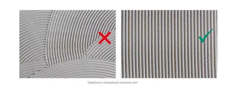 Плиточный клей нанесение
