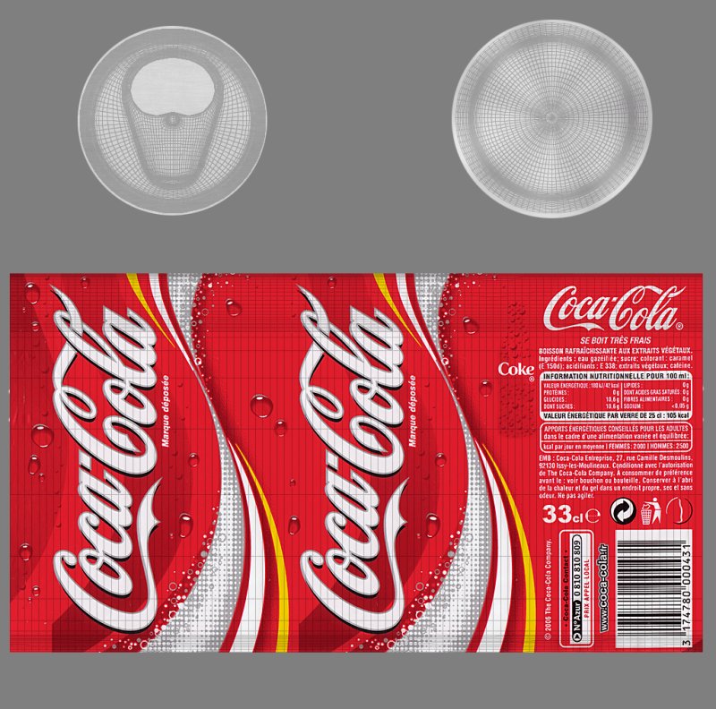 Этикетка банки Кока колы