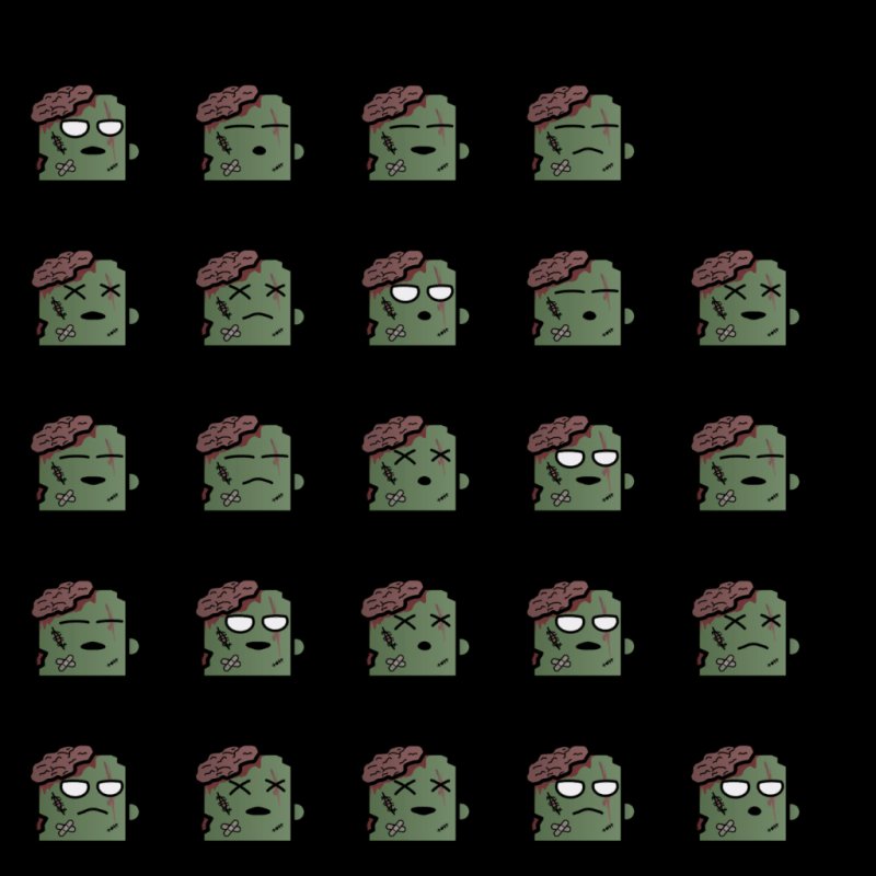 Зомби 2д спрайт