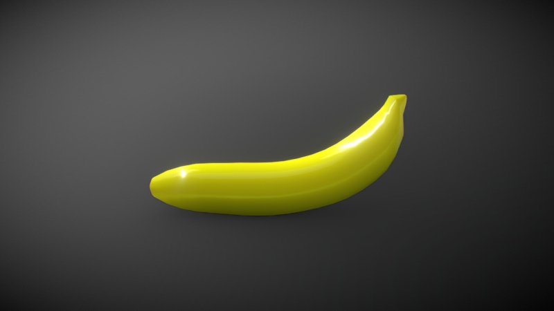 Банан блендер 3d