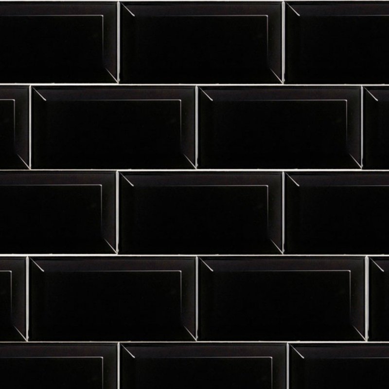 Плитка кабанчик черный глянец