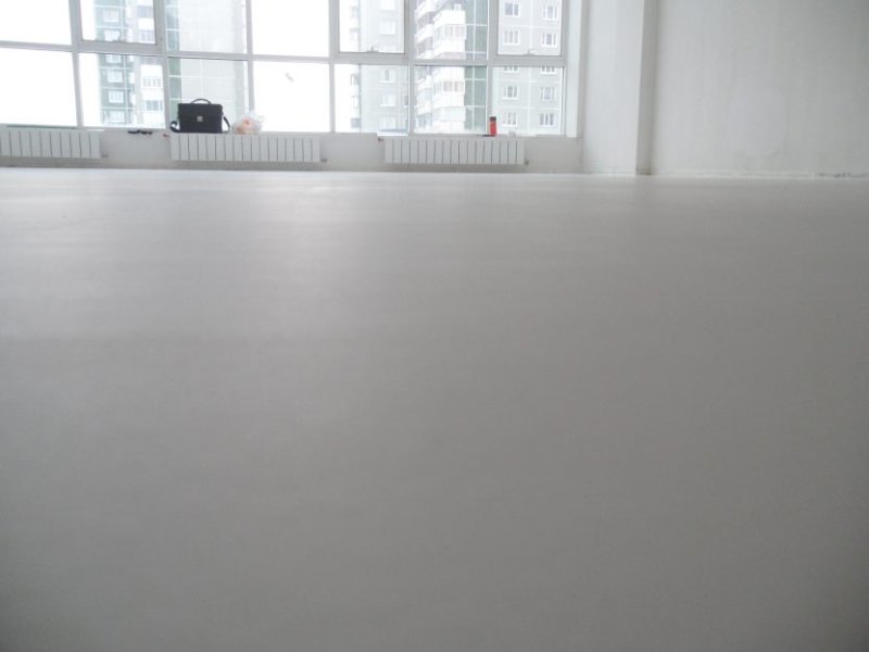 Наливной пол белый матовый