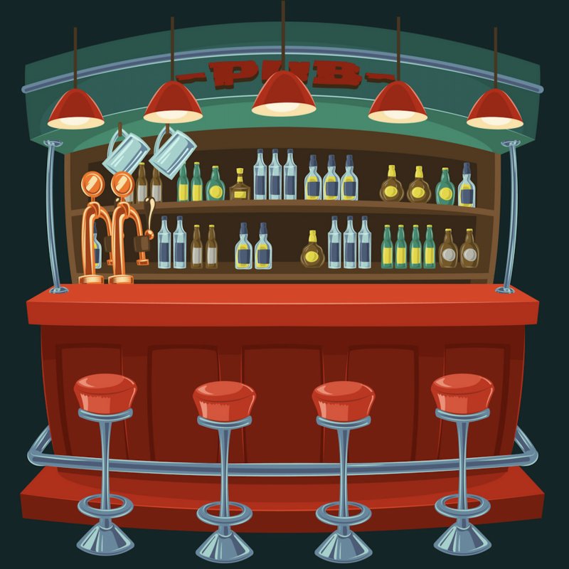 Барная стойка мультяшная