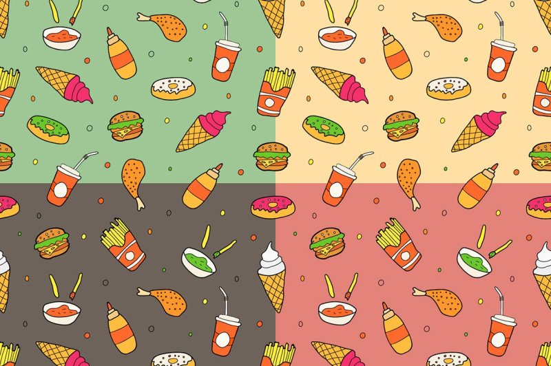 Паттерн еда вектор