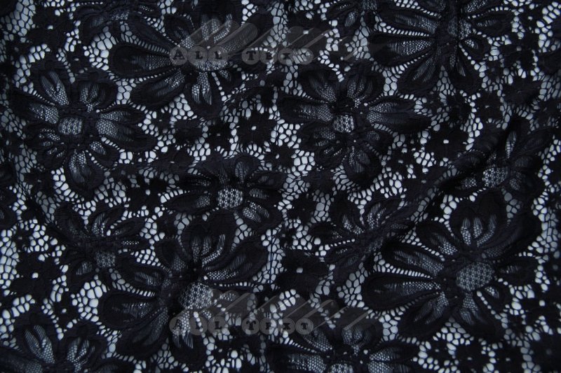 Черное кружево ткань