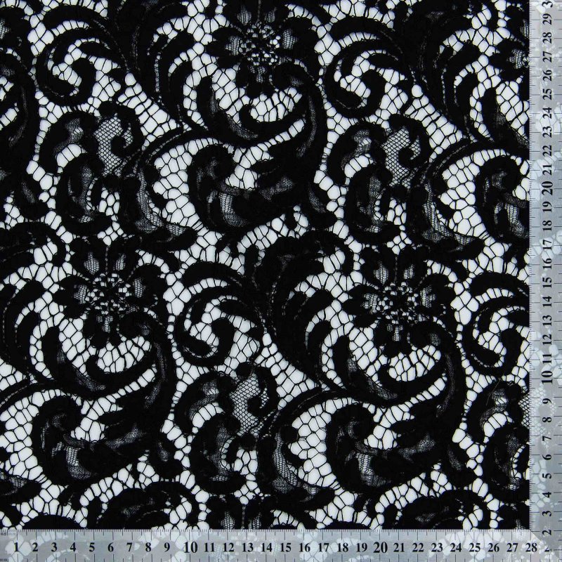 Кружева ткань черная