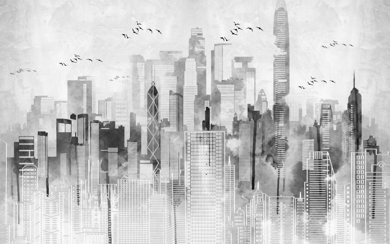 Стилизованный городской пейзаж