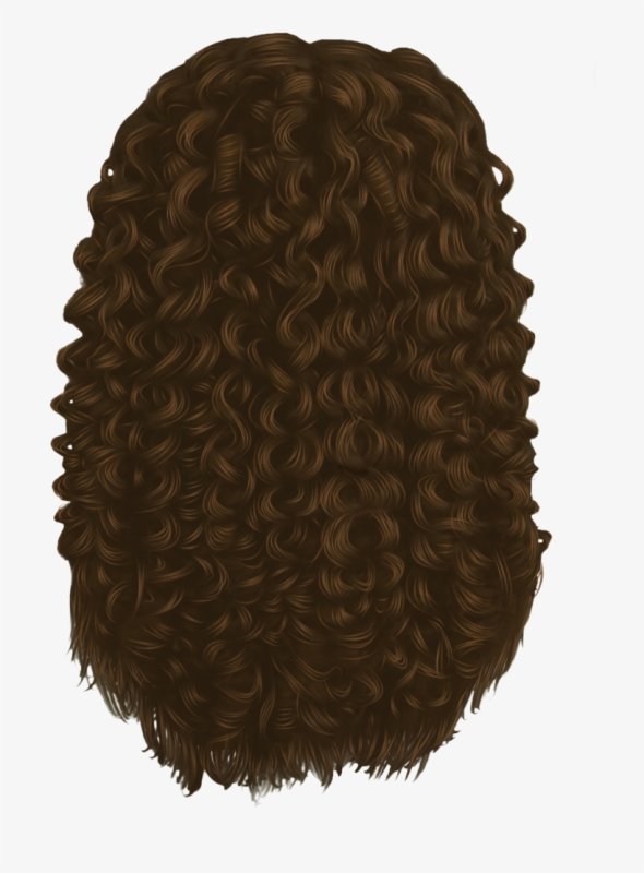Кудрявые волосы на прозрачном фоне