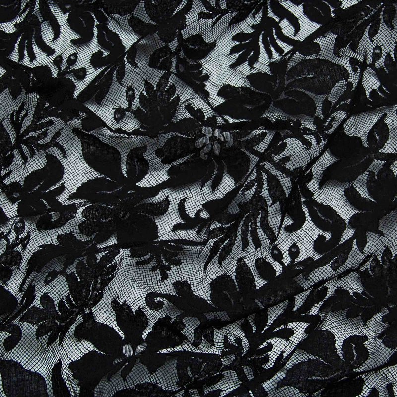 Черное кружево ткань