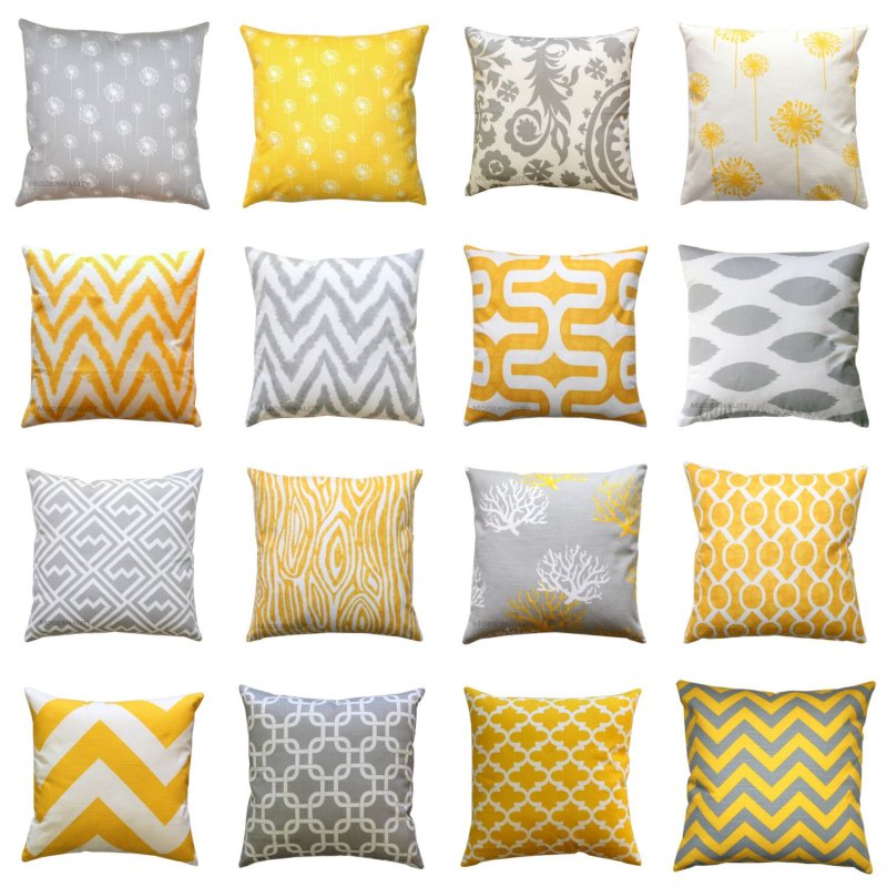 Подушка желтый