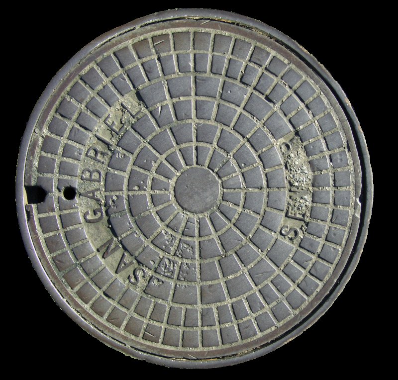 Канализационный люк сверху