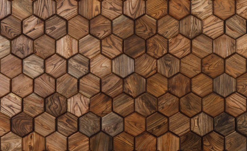Плитка напольная Гексагон Wood Tiles 2