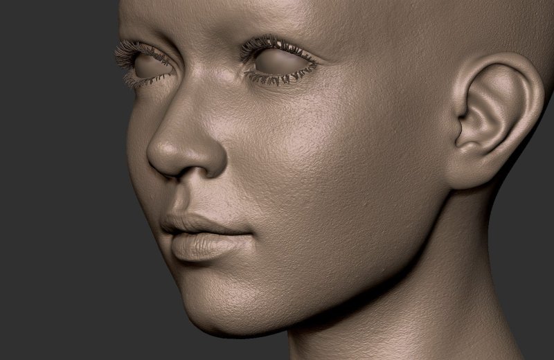 Голова Шарлиз Терон модель 3д