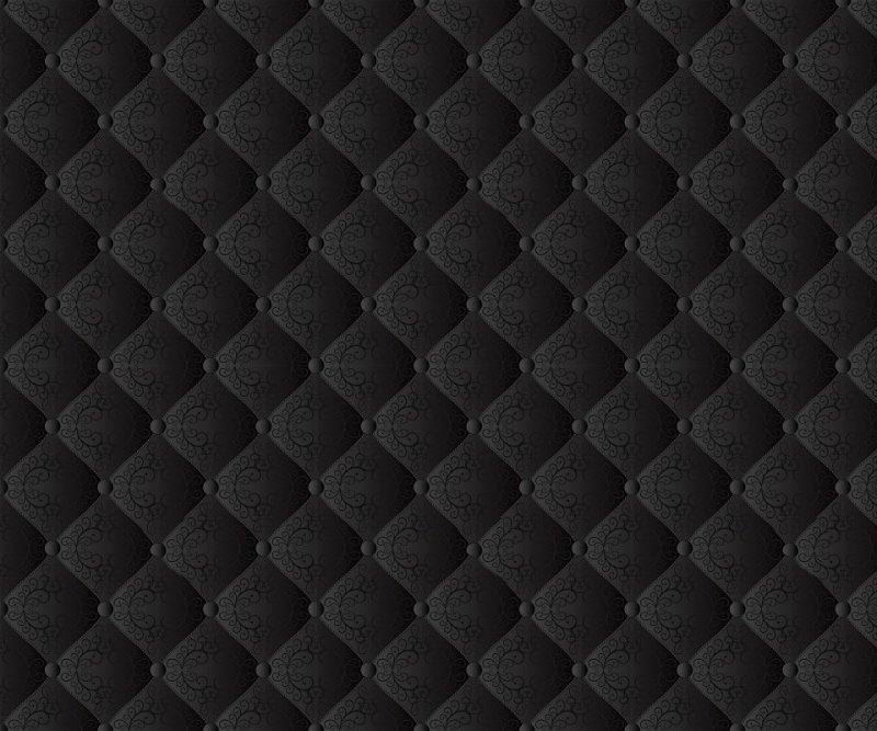 Стеганая черная кожа