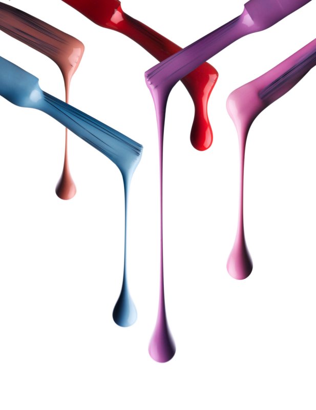 Подтеки лака для ногтей