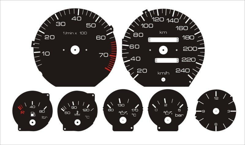 Шкалы приборов Ауди 100 с4 2.3