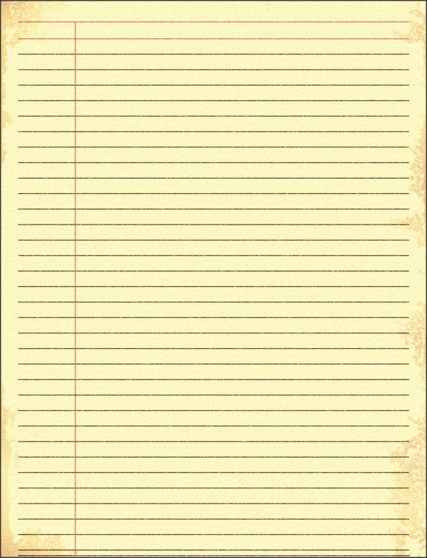 Лист бумаги в линейку