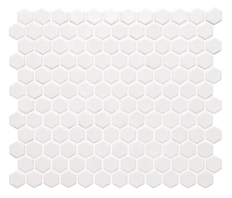 Мозаика Гексагон белая