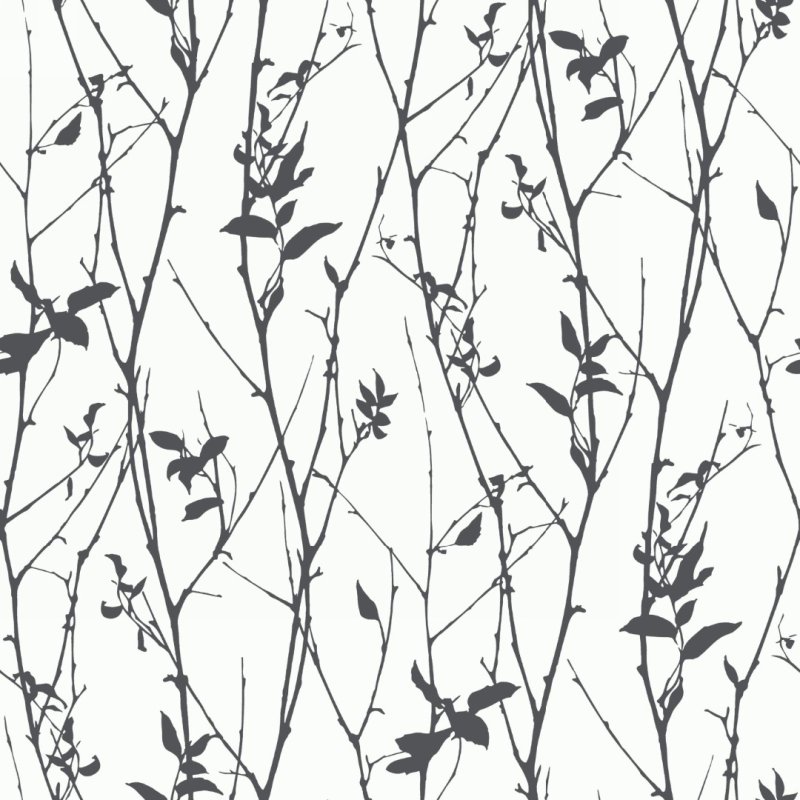 Цветочный принт черно белый