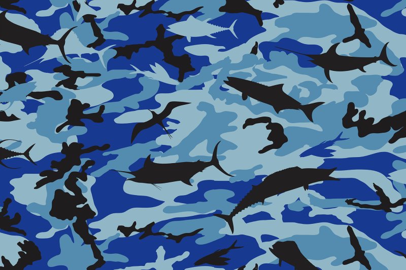 Синий камуфляж