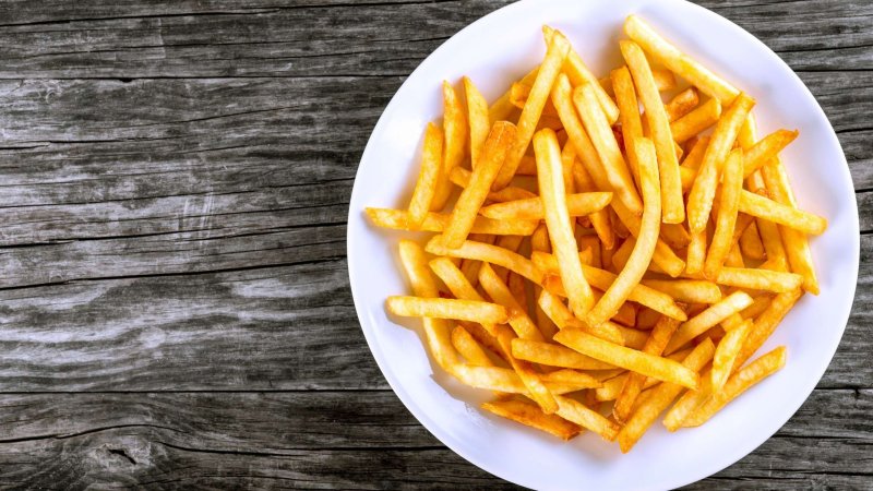 Картофель фри сверху