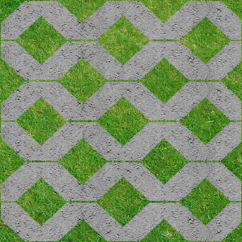 Брусчатка тротуарная экопарковка