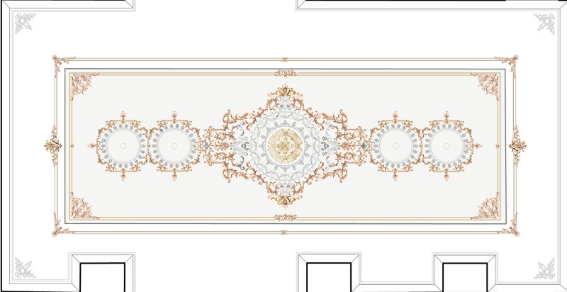 План потолка с лепниной