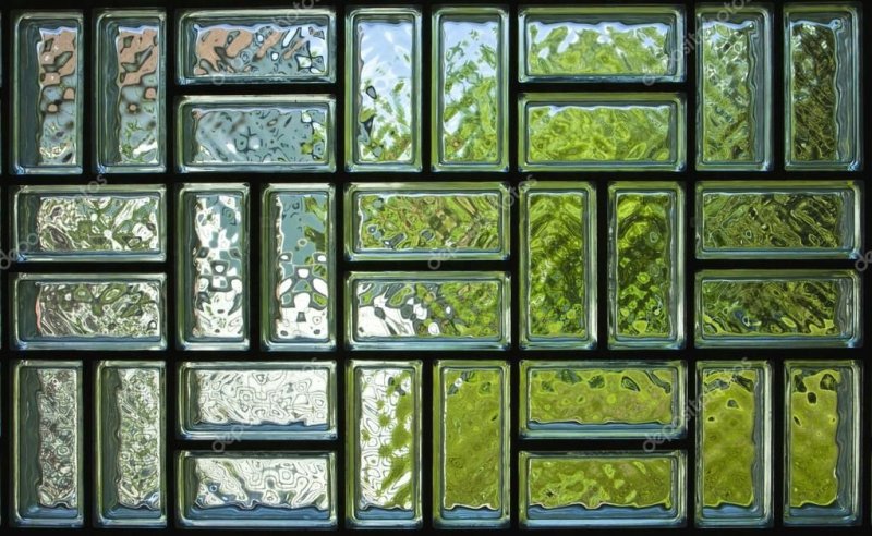 Стеклоблок зеленый