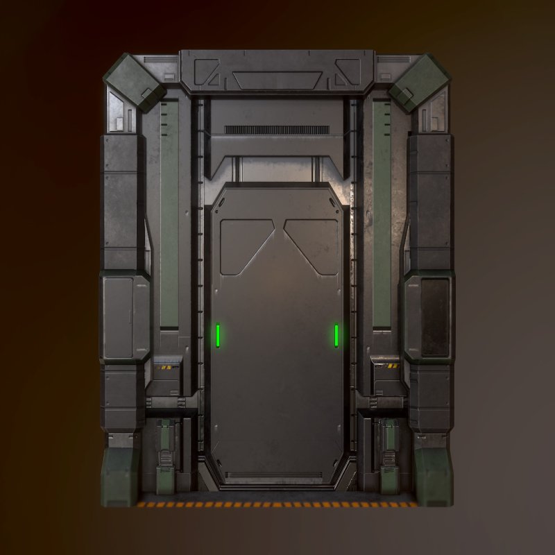 Шлюз бункера Sci-Fi