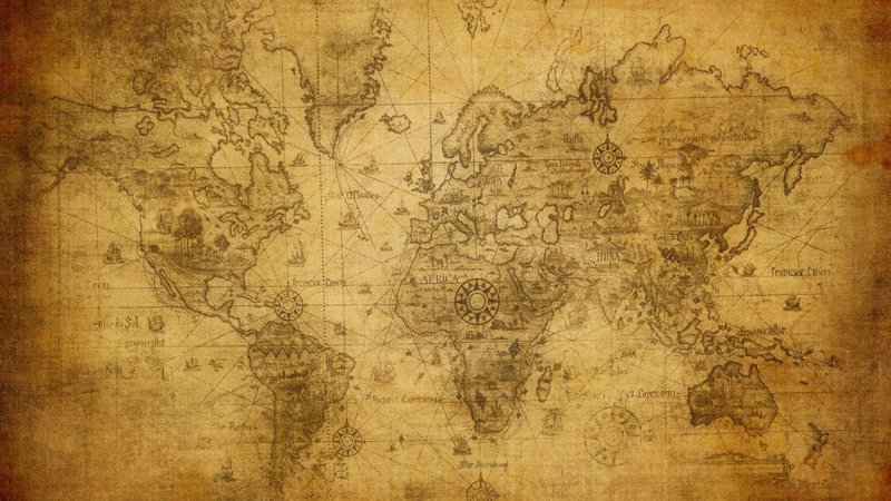Старинная карта мира