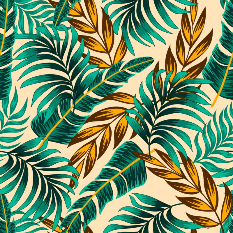 Аффреско банановые листья