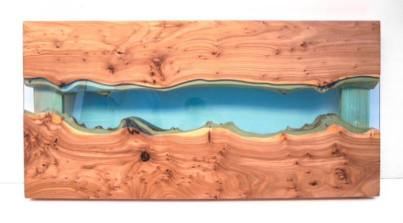 Столы река из эпоксидной смолы вид сверху