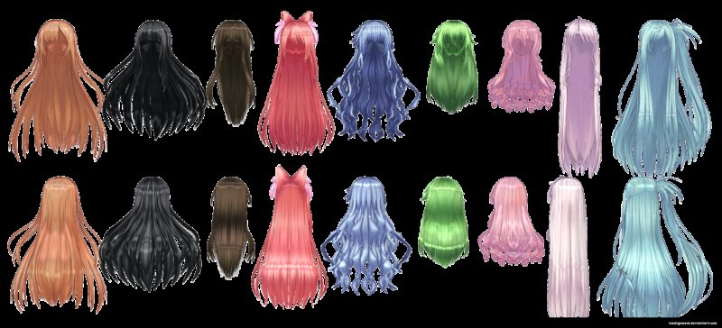 MMD hair Pack DL