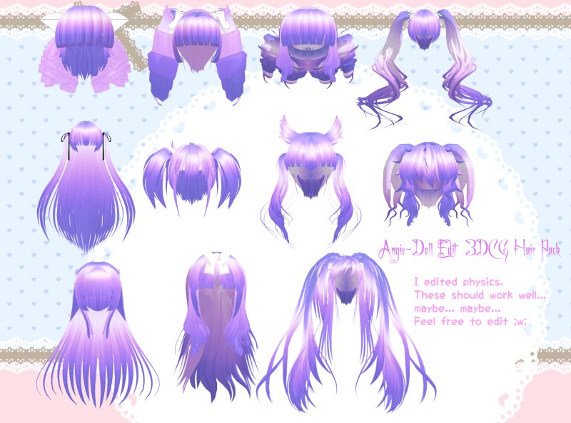 MMD DL hair каре
