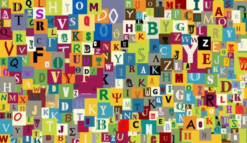 Фон из букв