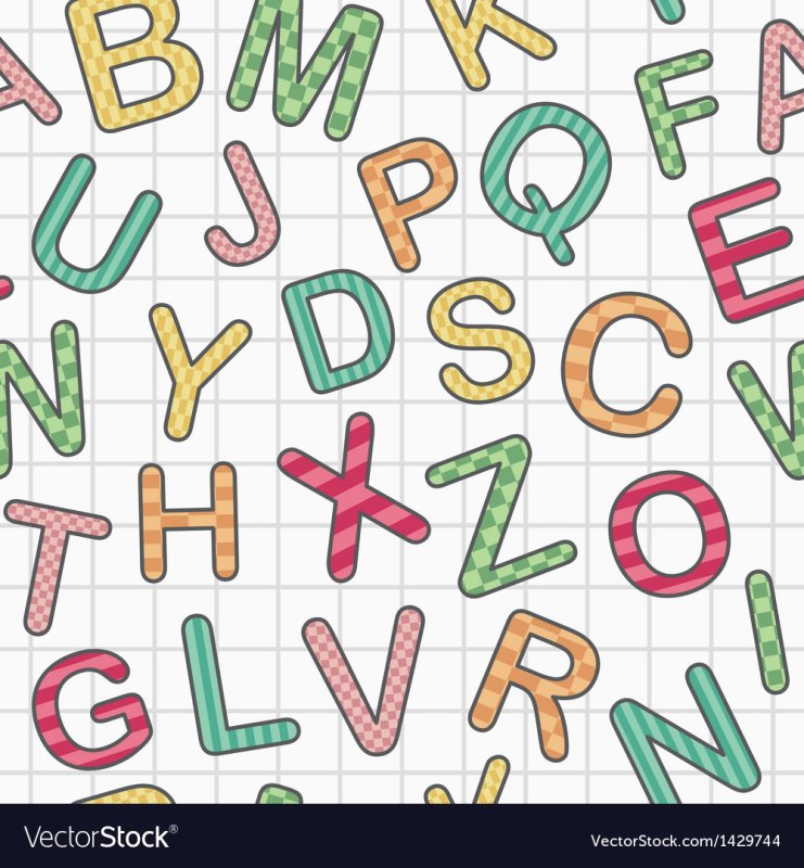 Фон английские цветные буквы