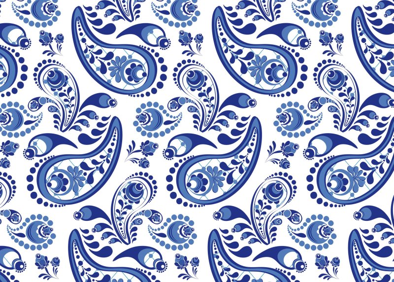 Орнаментальная стилистика Гжель