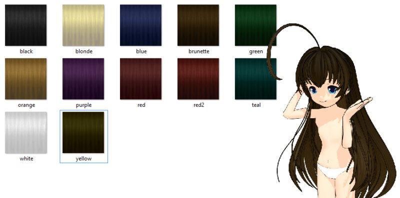 Цвет волос аниме