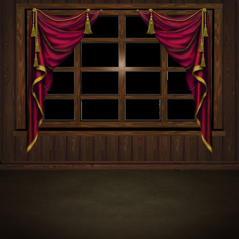 Окно со шторами для фотошопа