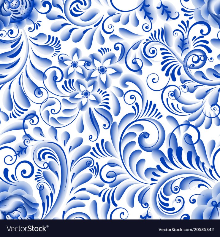 Орнаментальная стилистика Гжель