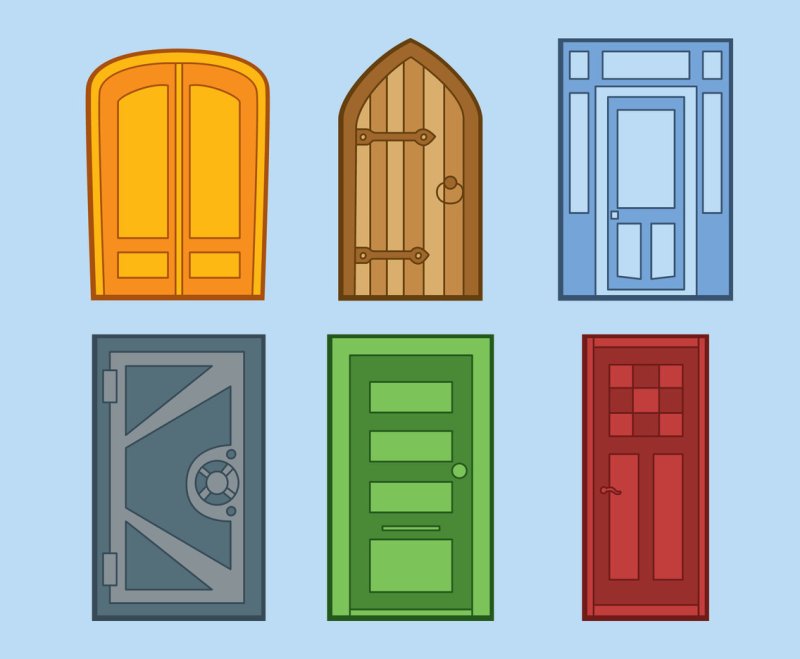 Дверь нарисованная