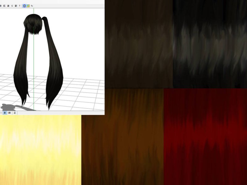 MMD Tex hair DL