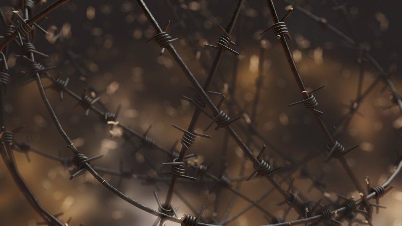 Колючая проволока фон