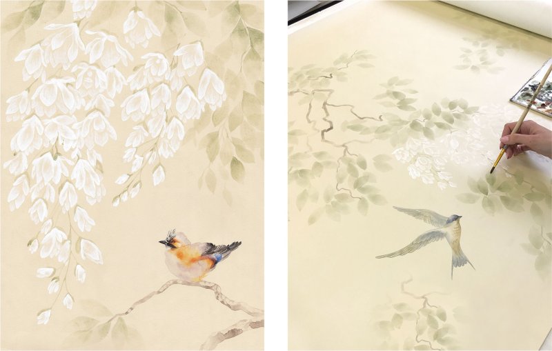 Фрески Апплико Шинуазри