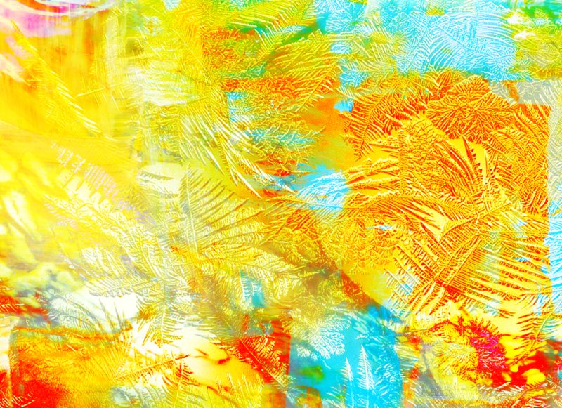 Желто голубая абстракция